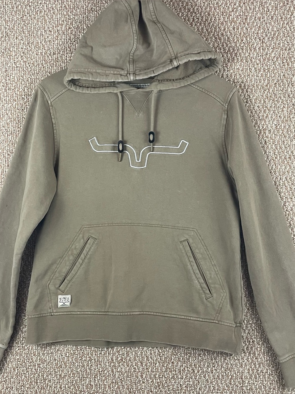 Kimes Ranch Hoodie Mens Medium Pullover Western Logo Horns Ws